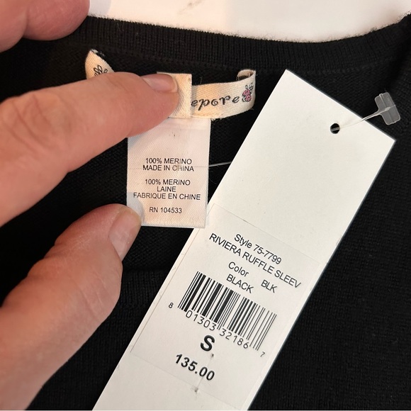 Nanette Lepore Riviera Ruffle Sleeve Sweater New - Picture 4 of 4